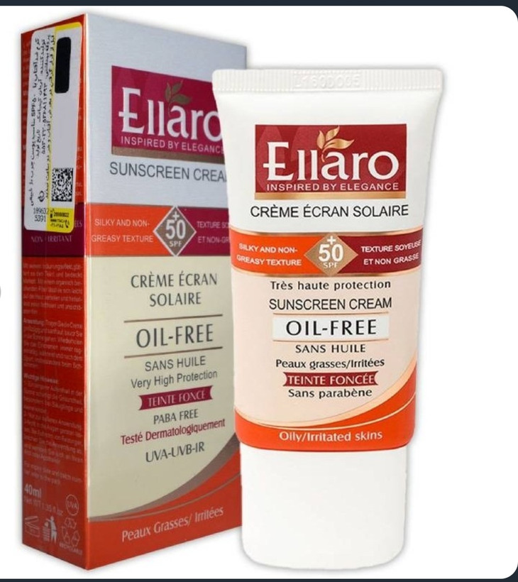 کرم ضد آفتاب بژ طبیعی فاقد چربی الارو SPF50 | محافظت قوی و پوشش طبیعی